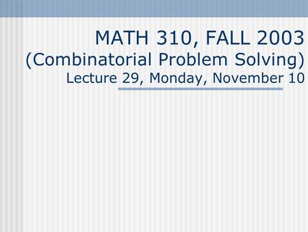 Exponential Generating Function