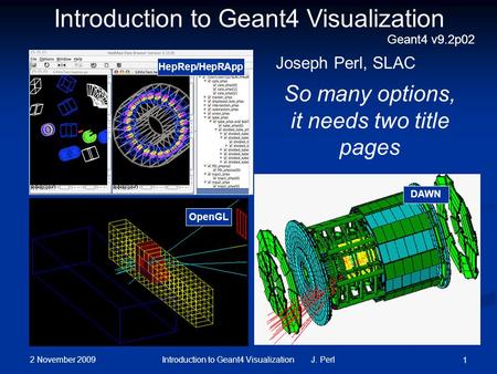 Introduction to Geant4 Visualization