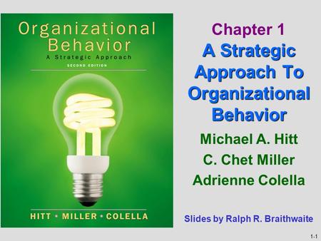 Chapter 1 A Strategic Approach To Organizational Behavior