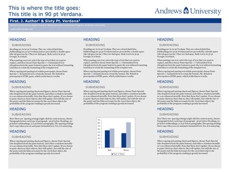 This is where the title goes: This title is in 90 pt Verdana. First. J. Author 1 & Sixty Pt. Verdana 2 1 Behavioral Sciences Department & 2 Behavioral.