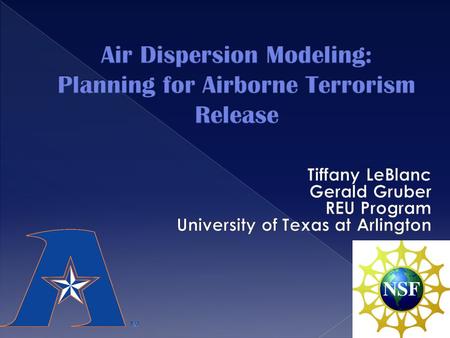  Objective  Hotspot Software  Gaussian Dispersion Equation  Meteorology Effects: Wind and Air Stability  Scenarios  Modeling  Results  Conclusion.