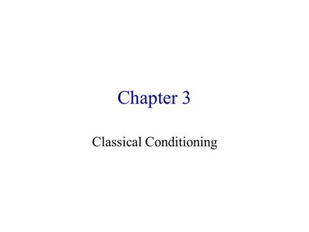 Classical Conditioning