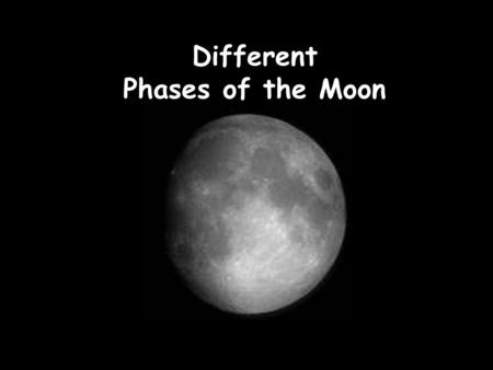 Different Phases of the Moon