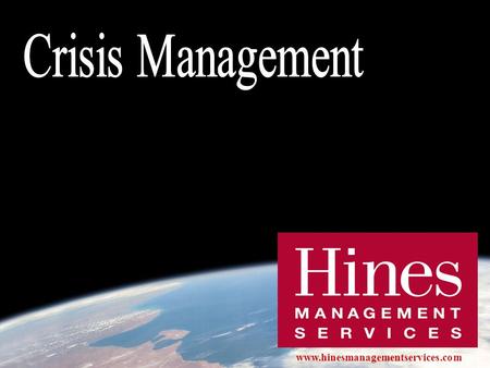 Www.hinesmanagementservices.com. Cliff Gann Vice President, Operations “Between June 9 and June 30, 2001 - 23 days - we removed 56 feet of water from.