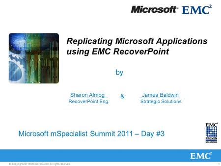 Replicating Microsoft Applications using EMC RecoverPoint