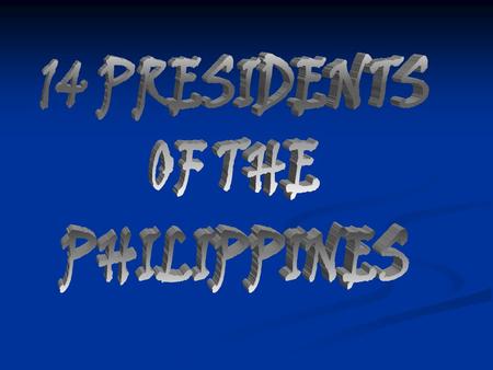 2nd President of the Philippines 1st President of the CommonwealthPresident of the Philippines In office November 15, 1935 – August 1, 1944 November.