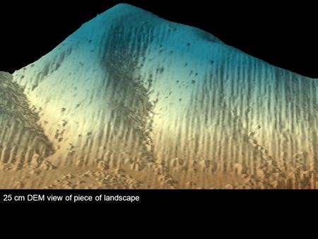 Geomorphology, Fall 2006 25 cm DEM view of piece of landscape.