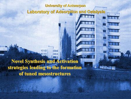 Novel Synthesis and Activation strategies leading to the formation of tuned mesostructures.