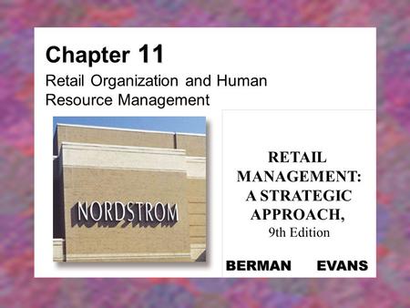 Retail Organization and Human Resource Management