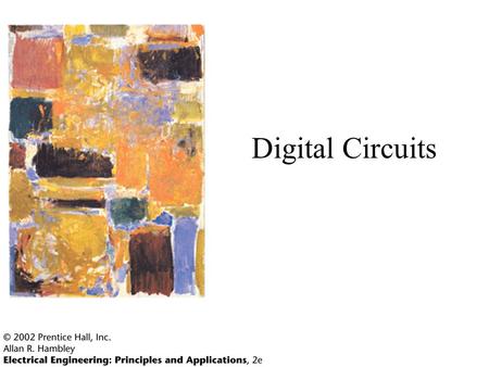 Digital Circuits. Analog and Digital Signals Noise margins in Logic Circuits VMVM.