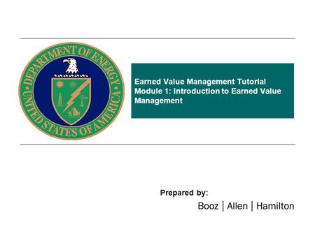 Module1: Introduction to Earned Value