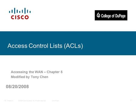 Access Control Lists (ACLs)