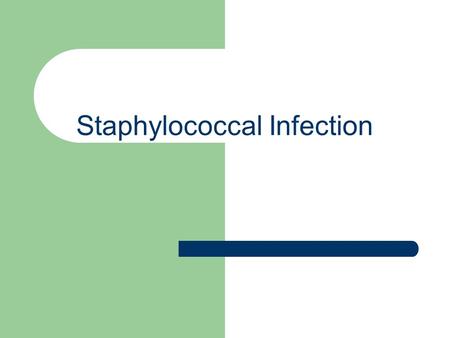 Staphylococcal Infection. Bacteriology Gm +ve cocci Cluster Facultative Nonfastidious.