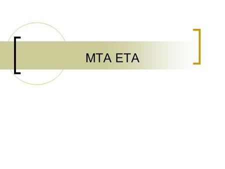 MTA ETA. Product Description A real-time simulation system that estimates the expected time that it will take a certain bus to arrive at an end- user’s.