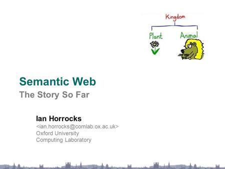 Semantic Web The Story So Far