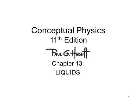 Conceptual Physics 11th Edition