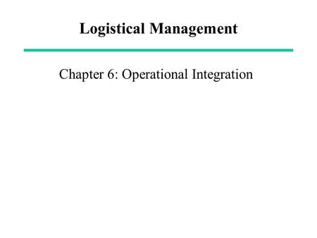 Logistical Management