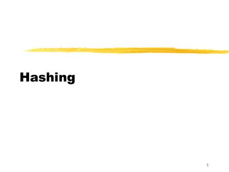 1 Hashing. 2 Introduction - Hashing zUse an array to store key values. zBut instead of storing them in a position relative to other key values (i.e. in.