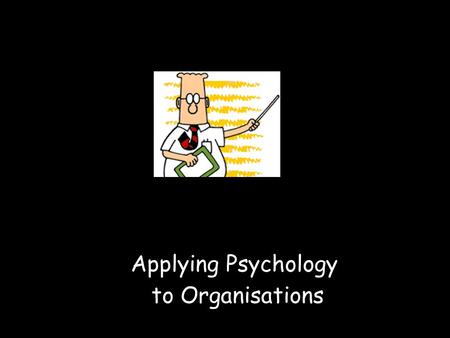 Applying Psychology to Organisations. Overview Final Exam Essay General Introduction Personnel Selection Stress in the Workplace.