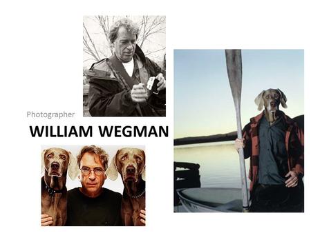 WILLIAM WEGMAN Photographer. BORN 1943, HOLYOKE, MASSACHUSETTS Historic Holyoke Canal 1941 Present Day Holyoke Canal.