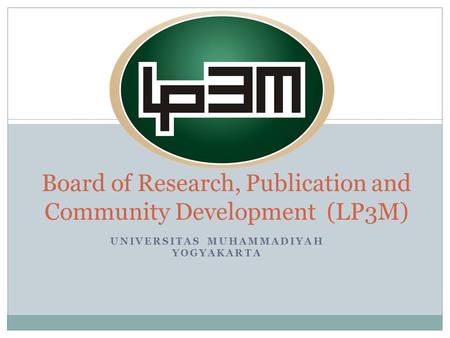 Board of Research, Publication and Community Development (LP3M)