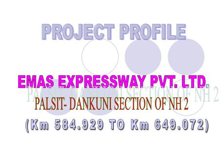 The Project: Organization Structure:_______________ “INSTITUTIONAL” Concessionaire EMAS NHAI Contractor GAMUDA-WCT Design & Supervision Consultant LASA.