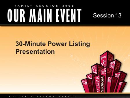 30-Minute Power Listing Presentation