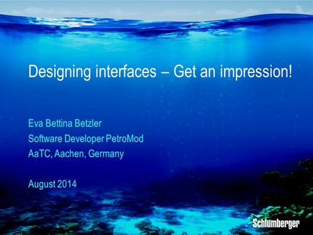 Designing interfaces – Get an impression!