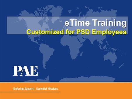 ETime Training Customized for PSD Employees.