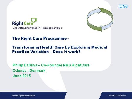 Philip DaSilva – Co-Founder NHS RightCare Odense - Denmark June 2015