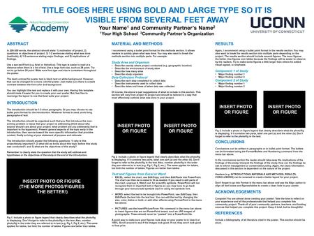 RESULTS Again, I recommend using a bullet point format in the results section. You may also want to break the results section into multiple parts depending.