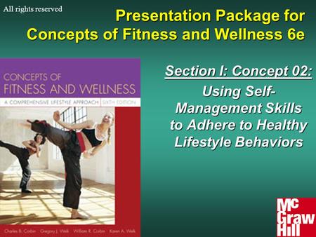 Presentation Package for Concepts of Fitness and Wellness 6e