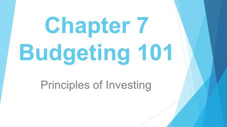 Principles of Investing