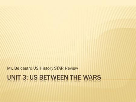 Mr. Belcastro US History STAR Review. 1. Vocational training. 2. A back-to-Africa movement. 3. Integration into mainstream society. 4. Separate-but-equal.