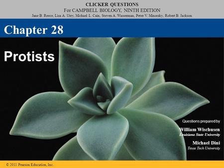 Click to edit Master title style Click to edit Master subtitle style CLICKER QUESTIONS For CAMPBELL BIOLOGY, NINTH EDITION Jane B. Reece, Lisa A. Urry,