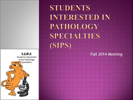 Fall 2014 Meeting.  Resident Liaison: Dr. Ellen Connor, PGY-2  President: Rebecca Pistorius, L4  L3 Class Representative: Sarah Qayum, L3  L2 Class.