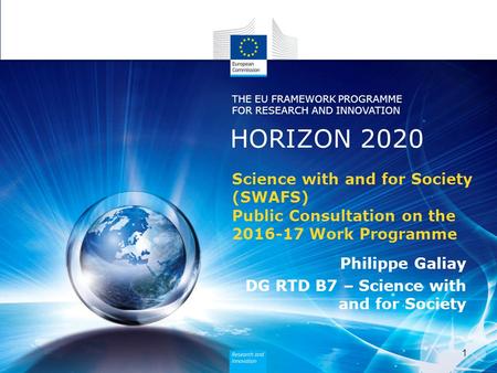 THE EU FRAMEWORK PROGRAMME