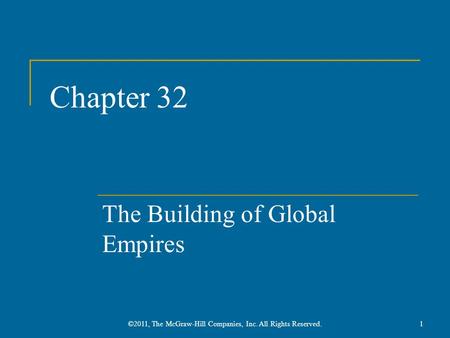 The Building of Global Empires