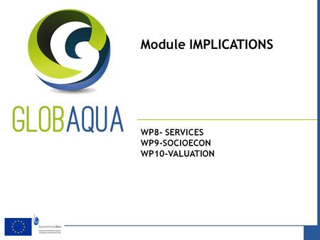 Add your Logo in the slide master menu Module IMPLICATIONS WP8- SERVICES WP9-SOCIOECON WP10-VALUATION.