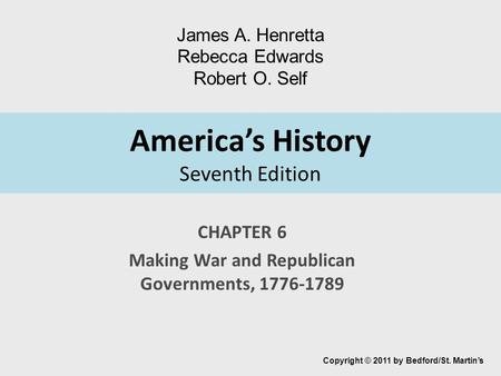 America’s History Seventh Edition