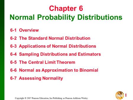 Chapter 6 Normal Probability Distributions