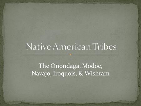 Native American Tribes