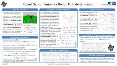 Orientation Resolution Methods Experimental Results