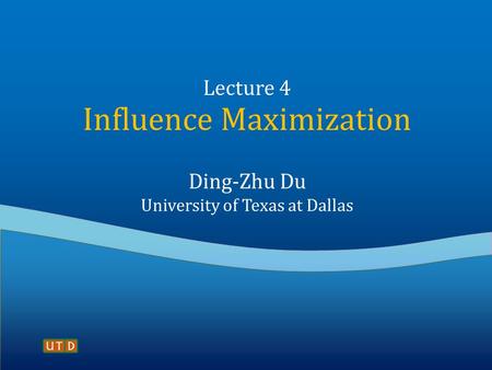 Influence Maximization