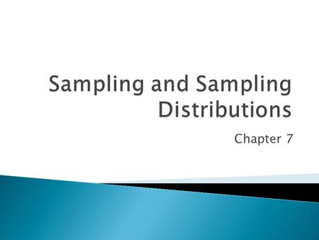 Sampling and Sampling Distributions