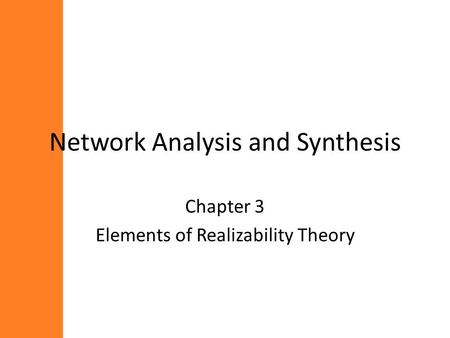 Network Analysis and Synthesis