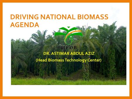 DRIVING NATIONAL BIOMASS AGENDA