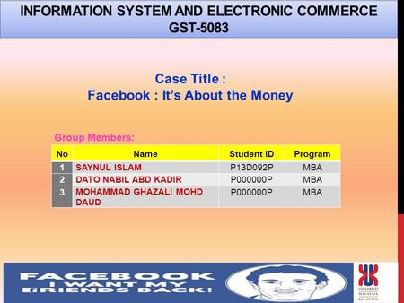 INFORMATION SYSTEM AND ELECTRONIC COMMERCE GST-5083