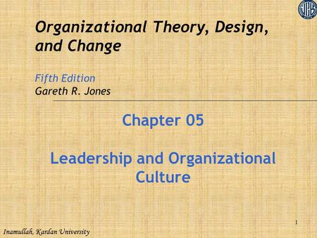 Leadership and Organizational