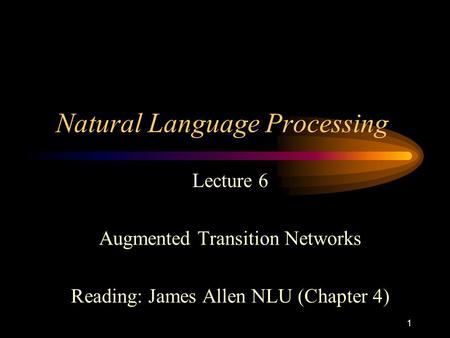 Natural Language Processing